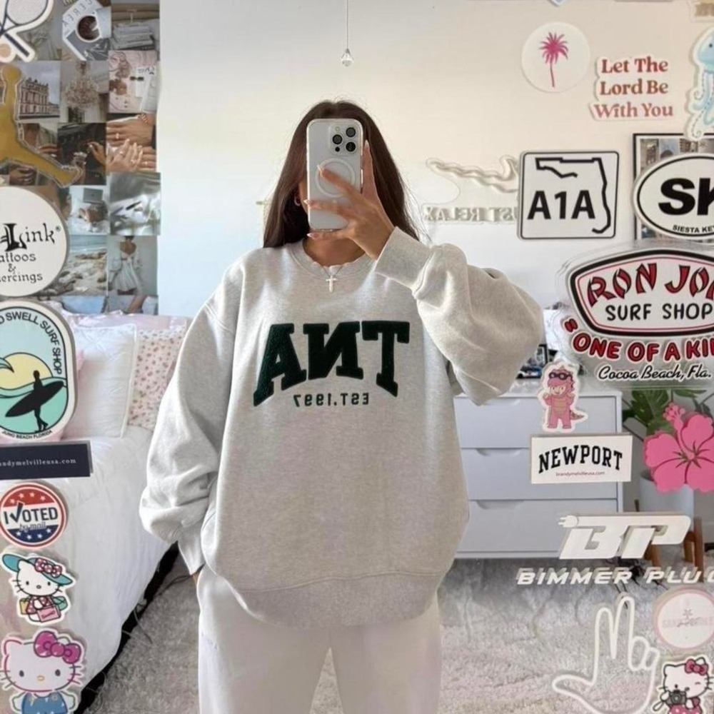 Aritzia TNA Embroidered Crewneck‎ Sweatshirt